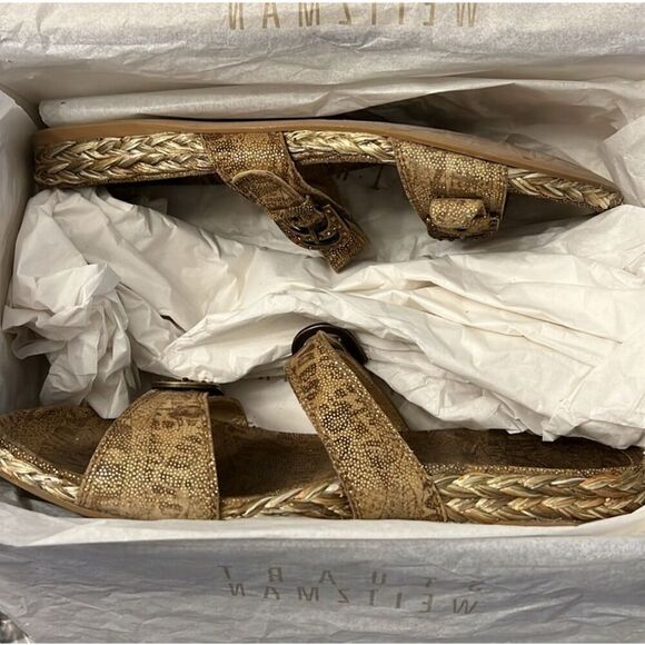 Stuart Weitzman Women's Slide Sandals Brown Size 8.5 Elegant Design - Picture 7 of 11